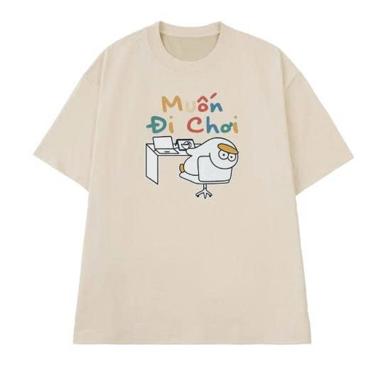 Áo Muốn Đi Chơi - màu kem